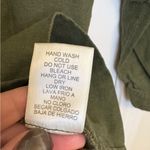 Love Tree Utility Jacket Green Linen Blend Roll Tab Sleeve Size Small Photo 5