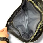 Tory Burch Robinson Black Leather Tote Bag Structured Shoulder Purse Work Photo 6