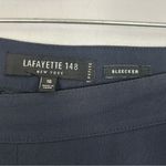 Lafayette 148 Bleeker Dark Blue Woven Trouser Dress Pants Size 16 Photo 4