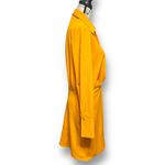 ZARA  Mustard Yellow Twist Front Draped Long Sleeve Asymmetric Hem Shirt Dress L Photo 1