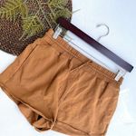 RicherPoorer Womens Shirts Brown Terry Drawstring Sweatshorts Pockets Medium Photo 0