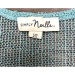 Simply Noelle Swim Coverup S/M Aqua Blue Sheer Lace Trim Summer Coquette Photo 2