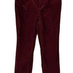 st. john's bay  Burgundy Corduroy Straight Leg 5 Pocket Hemmed Pants womens 14 Photo 0