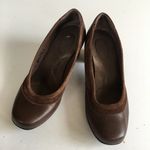 Clarks Brown Leather Suede Scheme 62858 Pumps Heels Womens Sz 8M Work B… Photo 2