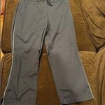 Nike Black & White Track Capri Pants Zip Button Snap & Tie Front Closure Sz 4/6. Photo 0