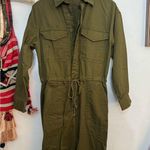 Levi's OLIVE GREEN LONG SLEEVE BAGGY JUMPSUIT EUC SMALL Photo 0