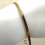 Gold tone flat chain bracelet Photo 0