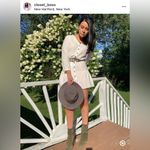 White 3/4 Sleeve Boho Lightweight V Neck Shirt Dress Size M Photo 2