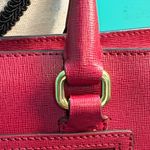 Coach  Cherry Red Leather Satchel Photo 10