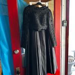 Prómesa Two piece gown black lace and full satin skirt sz 2 prom gala orchestra Photo 1