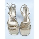 Vince Qala Strappy Champagne Gold High Heeled Sandals Size 9M Photo 6
