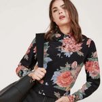 Reformation Women’s Bouquet Jacket Black floral print Made in the USA Photo 2