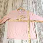 Nike  Pink Gold Print Crewneck Long Sleeves Tee Shirt Medium Photo 7