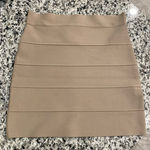 BCBGMAXAZRIA New  Beige Nude Tan Bandage Skirt Photo 0