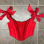 Victoria's Secret NEW  Dream Angels Satin Bow-Tied Corset Top Red Medium M NWT Photo 10
