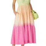 S/W/F Sunset Tiered Ombre 100% Cotton Maxi Dress Size Small Revolve Photo 10