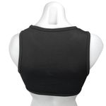 Women's Black Rhinestone Fringe Sleeveless Boho Crew Neck Crop Tank Top Size S Photo 4