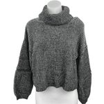 Rumor Boutique Women's Gray Pullover Long Sleeve Cowl Neck Knitted Sweater Top S Photo 0