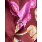 Vintage 70s Bouncing Bertha's Banana Blanket Red Flower Short Kimono Size Medium Photo 3