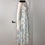 SheIn  Strapless Blue Floral Dress Photo 4