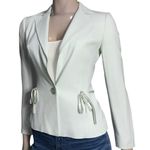 Luca Luca Women’s Size 40 S Light Cream Green Lace Up Back Blazer Jacket Photo 2