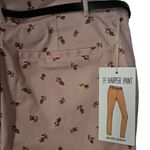 Forever 21 Womens High Waisted Belted Skinny the Harper Pants Pink Floral Medium Photo 3