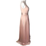 Vera Wang White One Shoulder Bridesmaid Dress with Satin Sash in Blush Photo 99