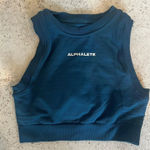 Alphalete  Teal Blue Sleeveless Athletic Cropped Tank Top‎ Photo 0