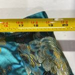 Newport News Teal above the knee lined silky pencil Skirt Gold Floral Design 20W Photo 7