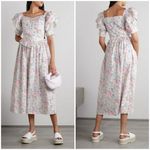 💕LAURA ASHLEY x BATSHEVA💕 Eden Dress ~ Quartet Cream Floral Print 2 NWO Pink Photo 8