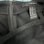 Forever 21 Black Suede Mini Skirt With Slit Photo 2