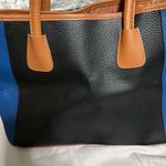 Neiman Marcus  Color Block Faux Leather Tote Bag Photo 2