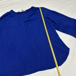 Michael Kors MK Blue Blouse Shirt Top 3/4 Sleeve Size M Medium Photo 5