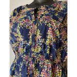 Route 66 navy floral women’s blouse Photo 2