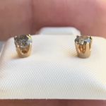 14kt Gold Champagame Diamond Studs Photo 1