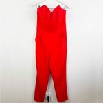 Amanda Uprichard  Red Cherri deep V-neck Sweetheart Jumpsuit Photo 10