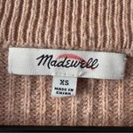 Madewell Soft Pink Crewneck Sweater high low hem slit long sleeve front pockets Photo 7