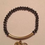 Liz Claiborne Costume Jewelry Bracelet Signed  Letter Initial K Stretchy Photo 3