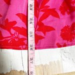 Sam Edelman  High Neck Floral Print  Dress Red Pink Size Small Photo 7