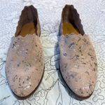 KLUB NICO Georgette Made in Spain Scalloped Flat ~Pewter Floral Sz EU 36 US 6 Tan Photo 12