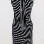 Japanese Caroll Black& White Striped Halter Neck Photo 2