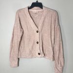 Philosophy  light baby pink button down cardigan sweater size small Photo 0