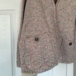 J.Jill Tweed Knit Cardigan Sweater Jacket Pink Grey Photo 5