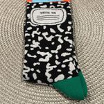Paper Source Composition Socks NEW Unisex Crew Adult Socks Black Photo 3