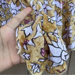 Aerie Womens Shorts Beige Tan Pink Floral Smocked Waist Flowy Size Medium Photo 6