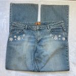 Dana Buchman  Y2K 100% Cotton Beaded‎ Light Wash Bootcut Denim Jeans Size 14/32 Photo 4