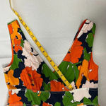 Liz Claiborne Floral Sleeveless Sundress Orange Green White Size 4 Modest Midi Photo 10
