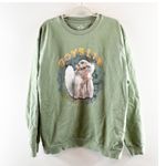 Boys Lie Good Bye Angel Long Sleeve Crewneck Graphic Cotton Sweatshirt Green Photo 3