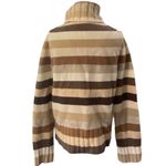 Old Navy Y2K  Lambswool Brown stripe turtleneck sweater size MEDIUM Photo 3