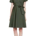 Diane Von Furstenberg  KALEY Cotton Wrap Dress  Size 6 Tan Utility Fit & Flare Photo 2